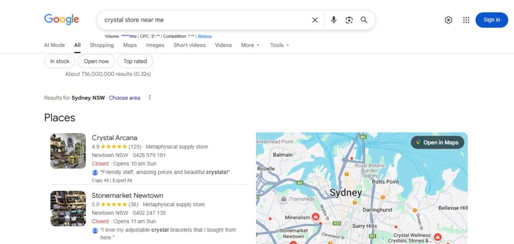 Crystal Store near me